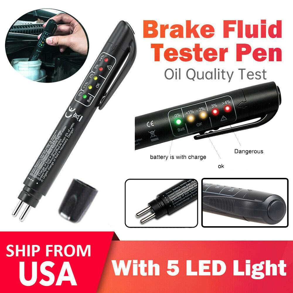Auto Liquid Testing Brake Fluid Tester Pen 5 Led Indicator Display For - Cheap Fitting