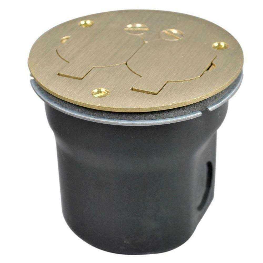 Wiremold 862DB Floor Box W/895T Brass Cover - Cheap Fitting