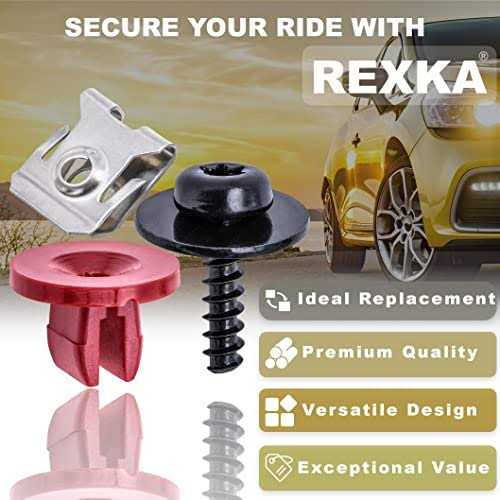 Rexka 10 Sets T30 Engine Splash Shield Guard Undertray Cover Screws Bolt Nut Clip Kit Compatible with Ford Focus Fusion Escape Explorer C-Max Transit - Cheap Fitting