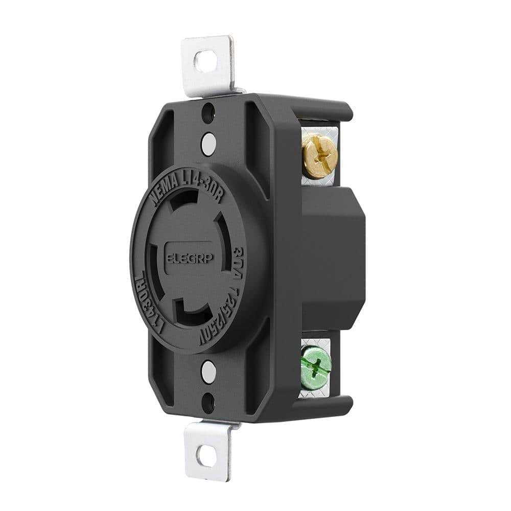 ELEGRP 30 Amp 125/250V NEMA L14-30R Locking Receptacle L1430RL - Cheap Fitting