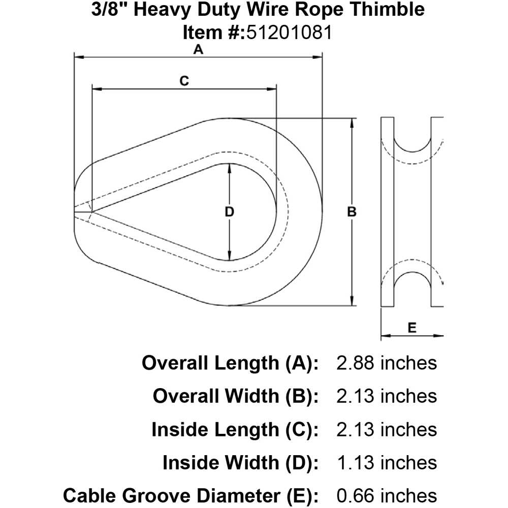 Heavy Duty Wire Rope Thimble - Cheap Fitting
