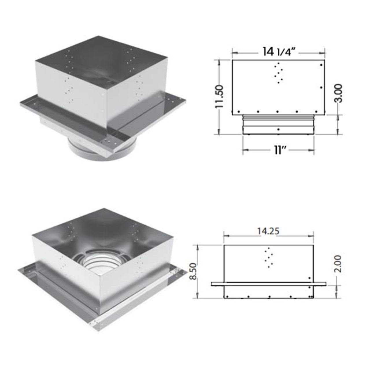 DuraVent DuraPlus 6 8 Flat Ceiling Support Box 8DP-FCS - Cheap Fitting