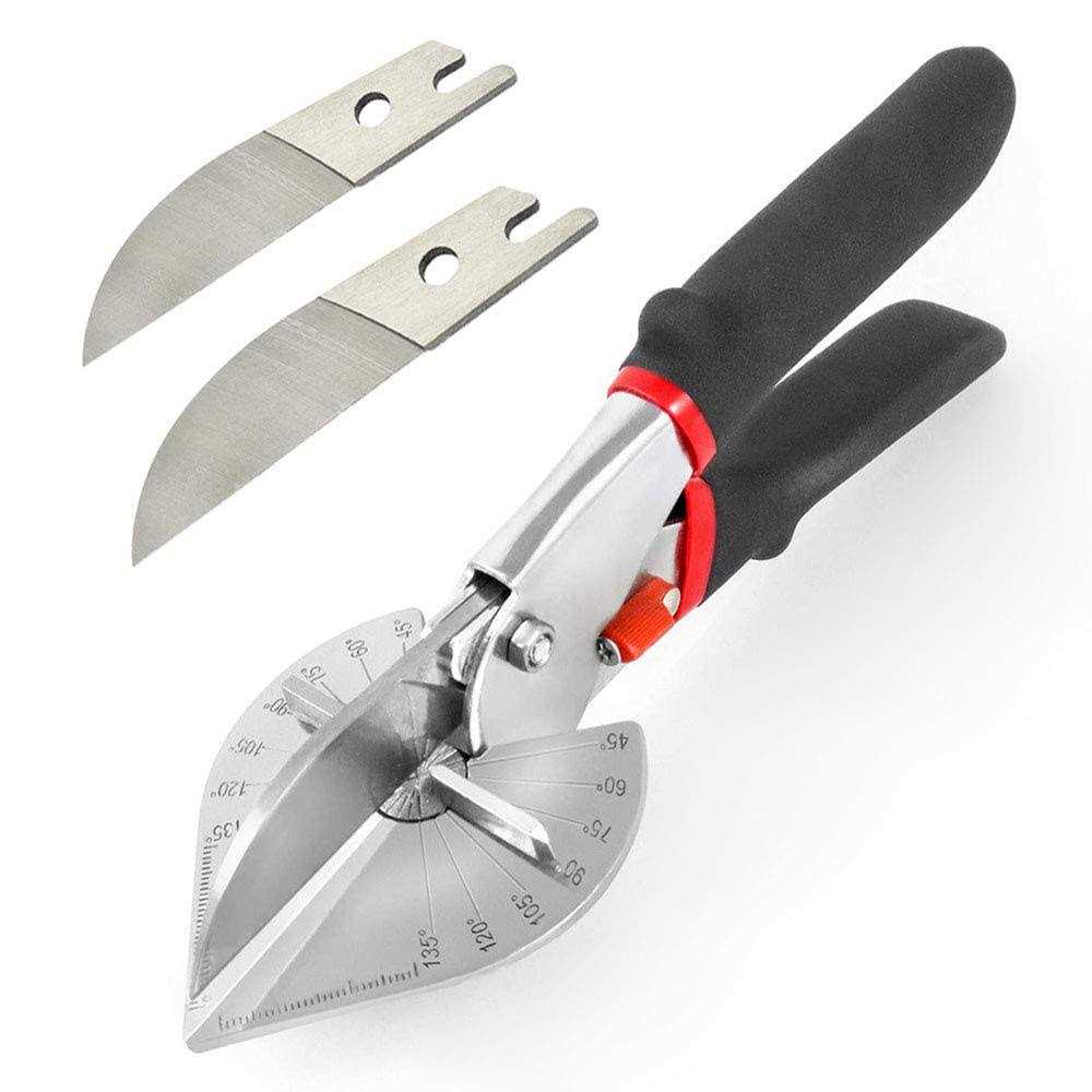 Zeromall Multi Angle Miter Shear Cutter Hand Tools,45-135 Degree Adjustable Angle Scissors Trim Shears Tools for Vinyl Wood Molding Trim - Cheap Fitting