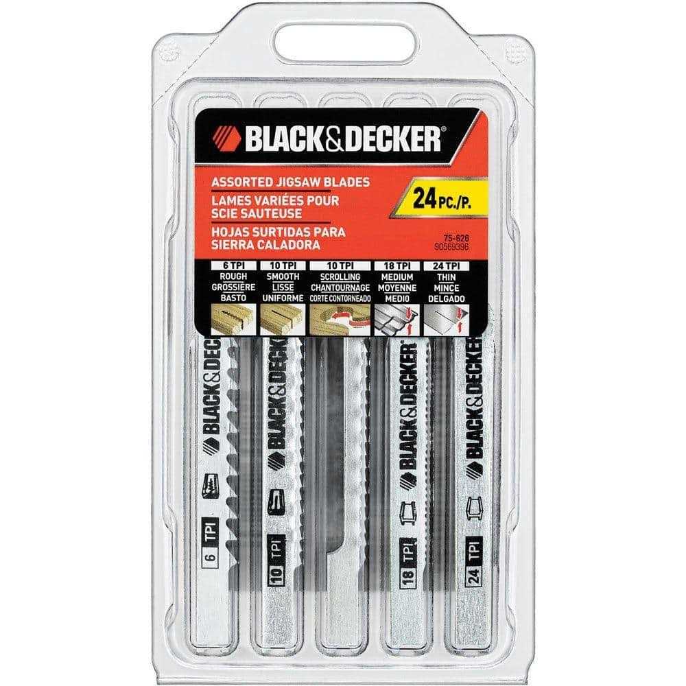 BLACK+DECKER Assorted Jig Saw Blade Set - Cheap Fitting