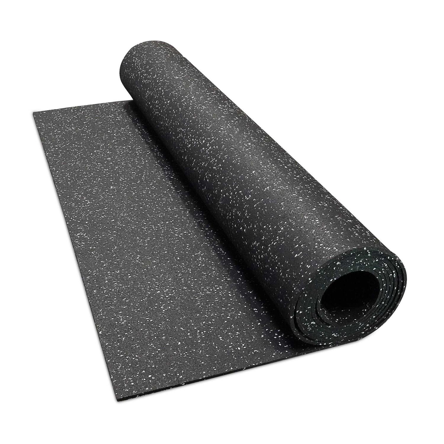 Survivor SportFloor Isometric Black 48 in. W x 120 in. L x 0.25 in. T Rubber Gym/Weight Room Flooring Rolls - Cheap Fitting