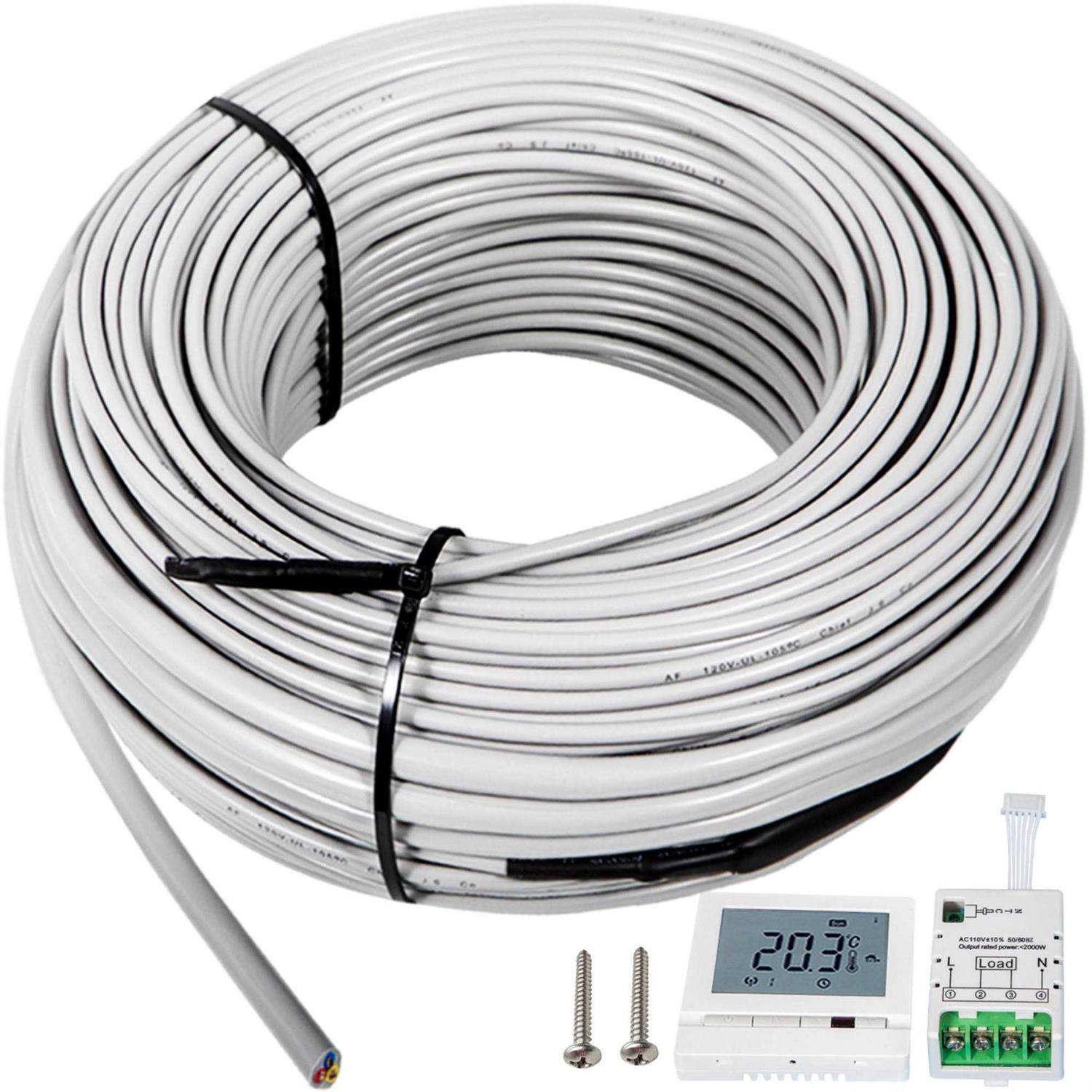 VEVOR Floor Heating Cable 240v Floor Tile Heat Cable Long JR240V21.4FT2OUTKV6 - Cheap Fitting