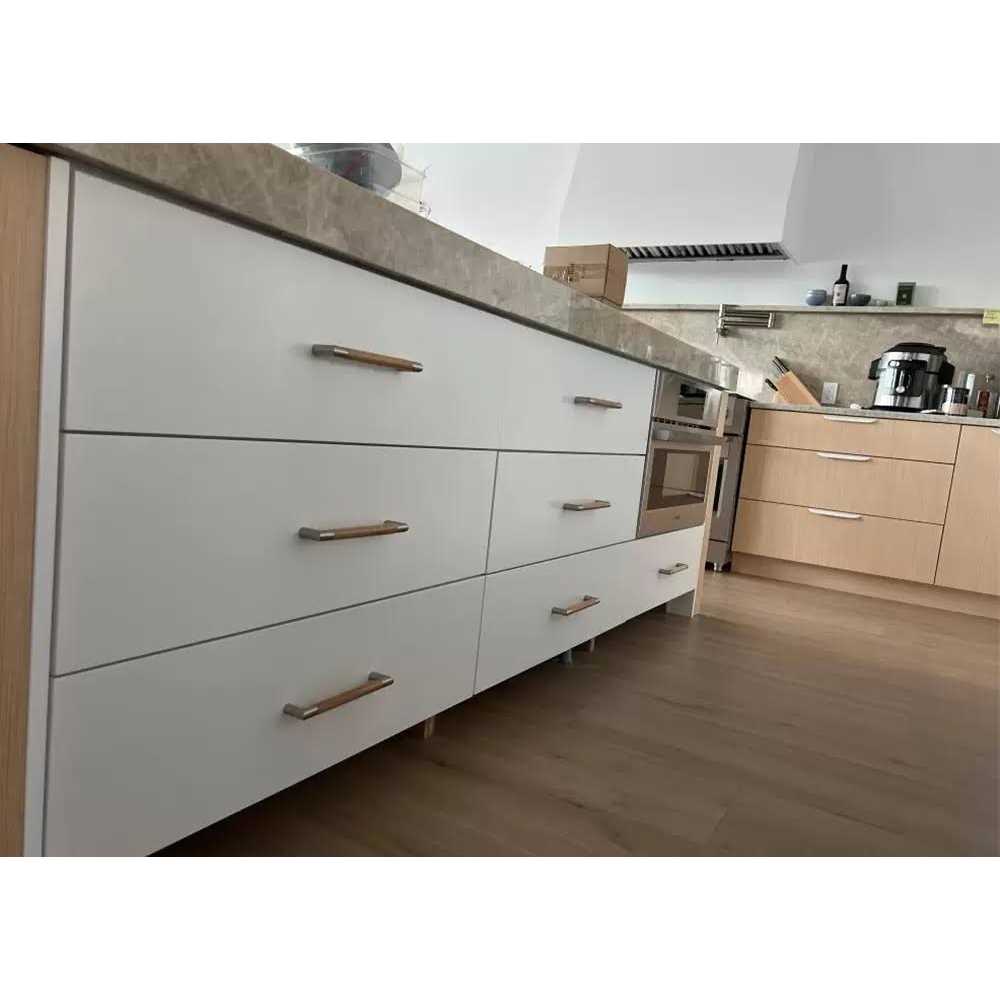 Modern Designer Wood 7 9/16 Center to Center Bar Pull Manzoni MN7623-192-OKL - Cheap Fitting