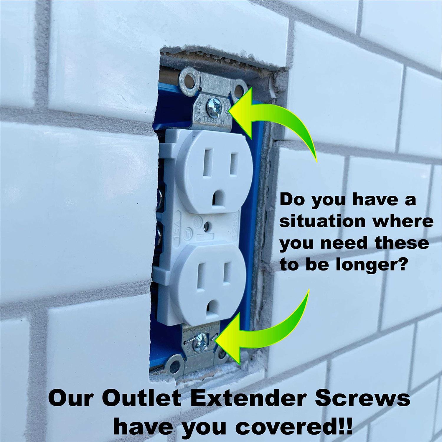 Extra Long Screws for Outlets Receptacles and Switches Perfect for Recessed Electric Boxes and Wall Plates	Extra Long Screws for Outlets Receptacles and Switches Perfect for Recessed Electric Boxes and Wall Plates - Cheap Fitting