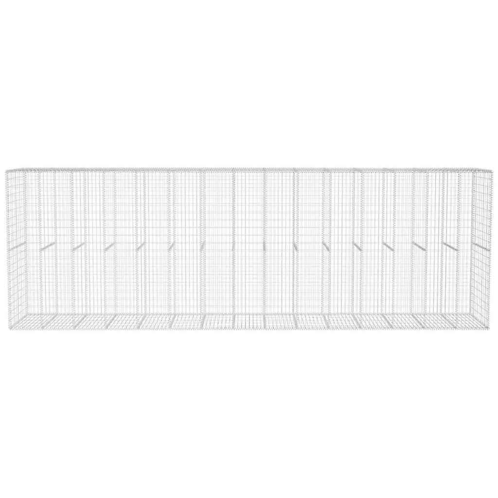 vidaXL Gabion Wall with Cover Galvanised Steel - Cheap Fitting