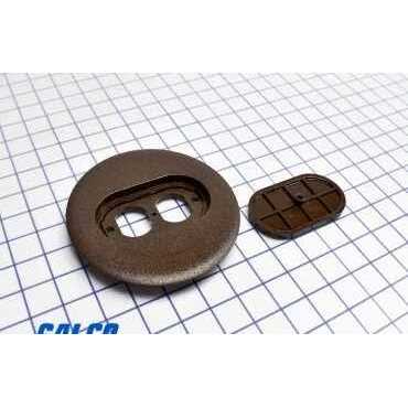 Steel City P 68 DRC BRN Floor Box Cover,Round,6 in.,Brown - Cheap Fitting