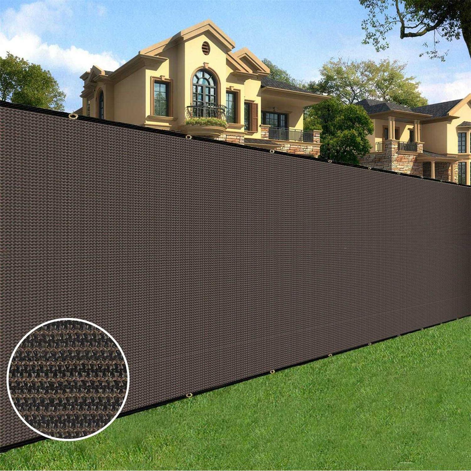 Sunnyglade 6 feet x 50 feet Privacy Screen Fence Heavy Duty Fencing Mesh Shade Net Cover for Wall Garden Yard Backyard - Cheap Fitting