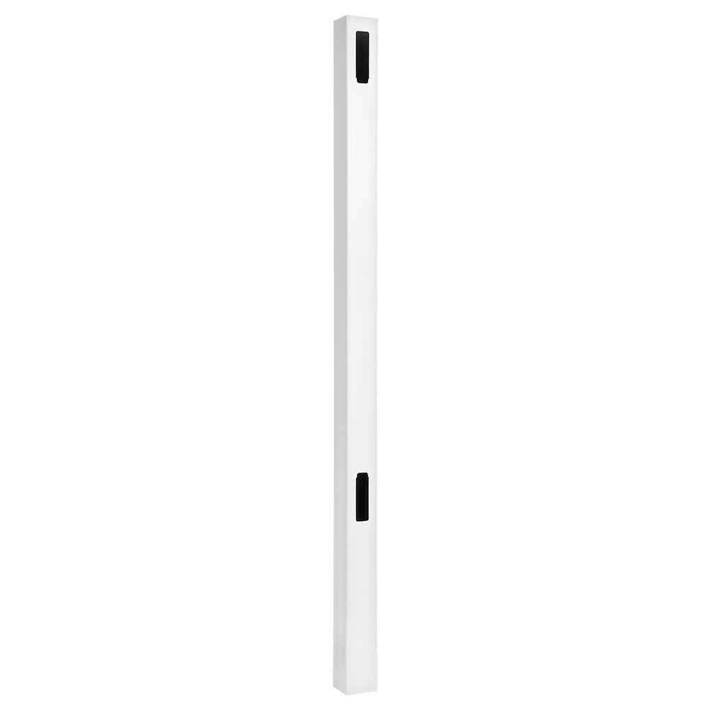 Veranda 5 in. x 5 White Polypropylene Fairfax Fence End Post - Cheap Fitting