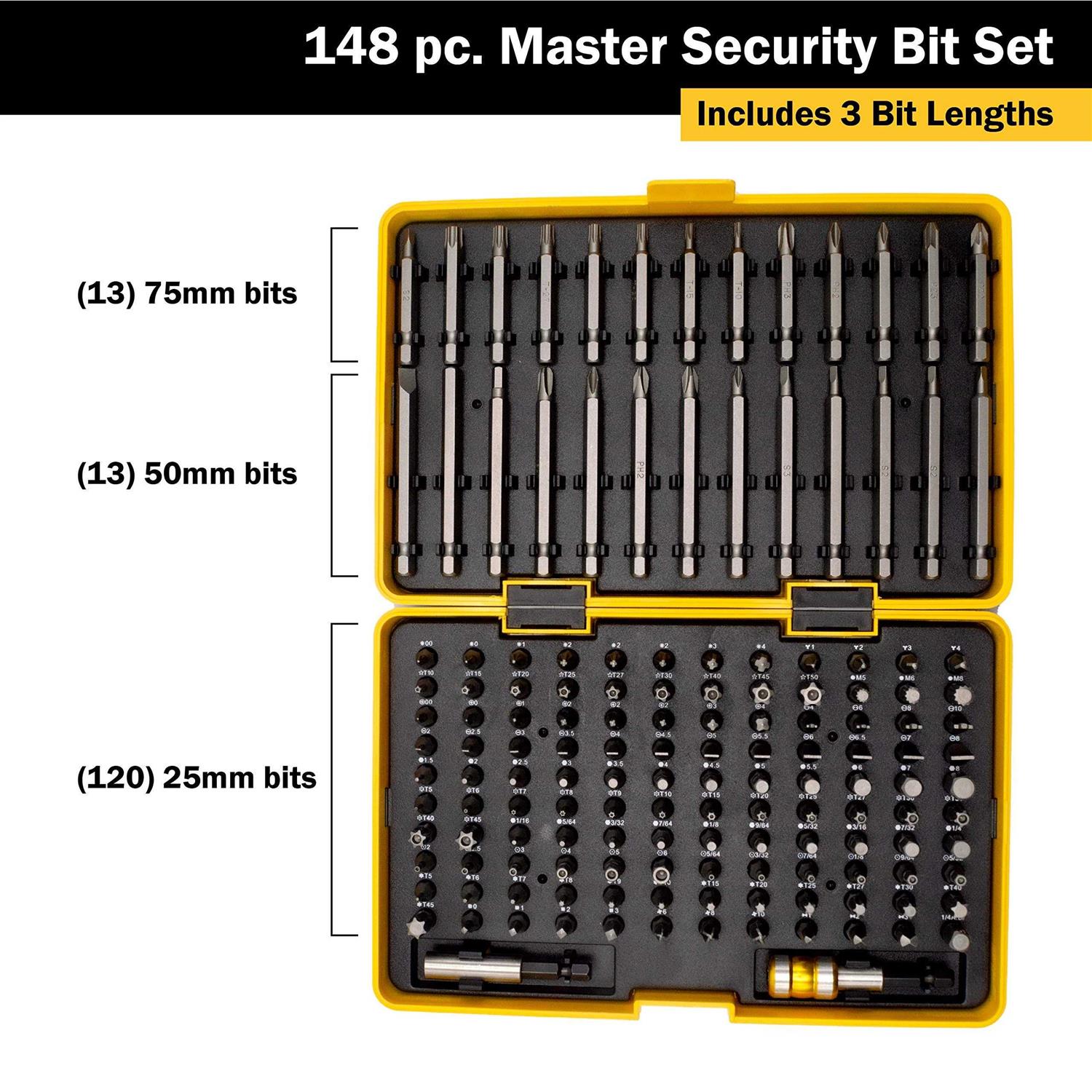 Titan 16148 148-Piece Master Security Bit Set - Cheap Fitting