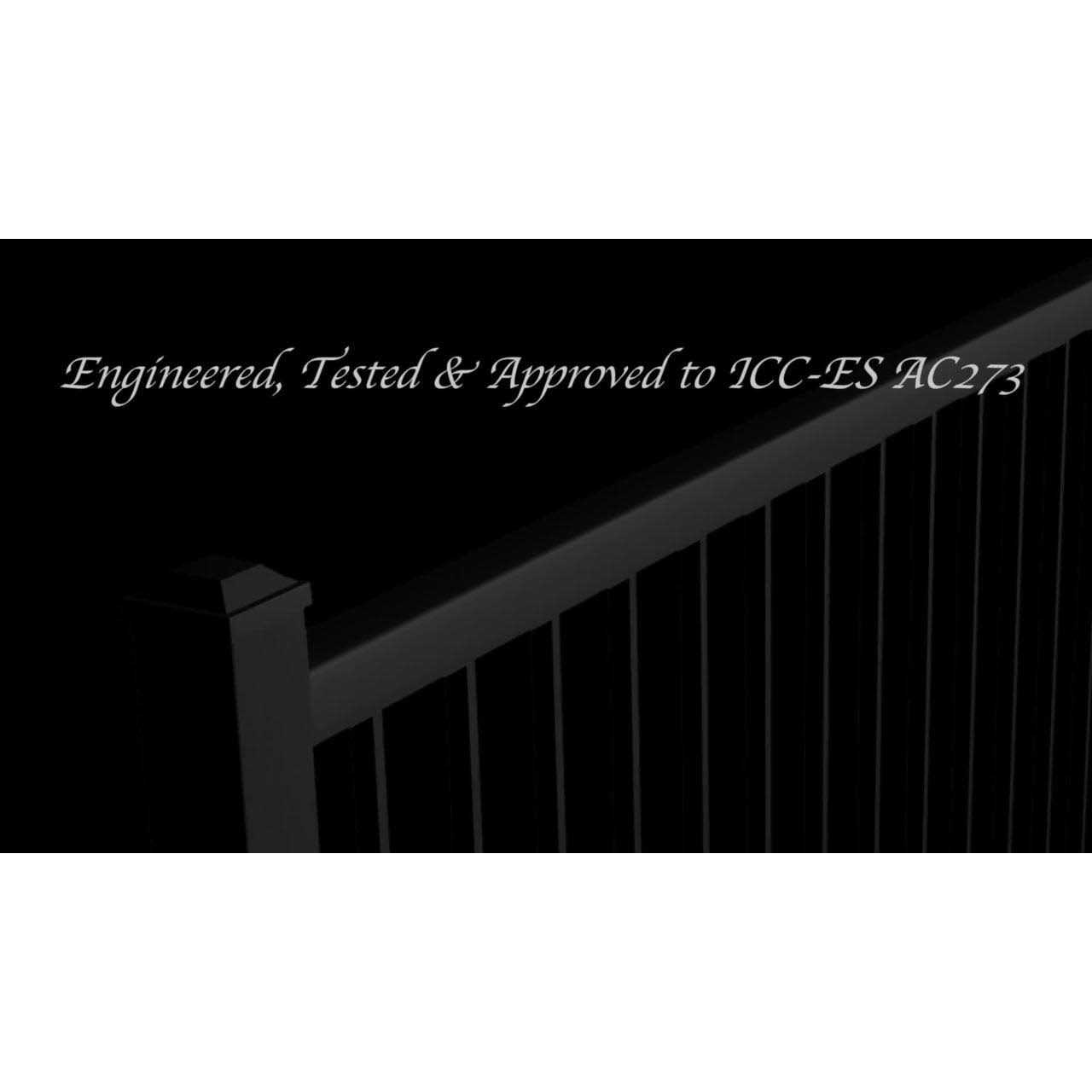 Aria Railing 36 in. x 6 ft Powder Coated Aluminum Preassembled Deck Railing - Cheap Fitting