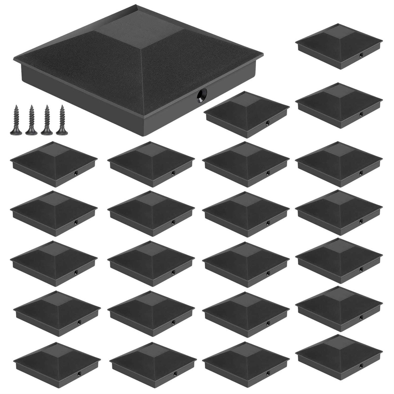 Eapele 4X4 Wood Fence Post Caps, PP Plastic Water-Proof UV-Proof, Keep Post from Cracking and Rotting - Cheap Fitting