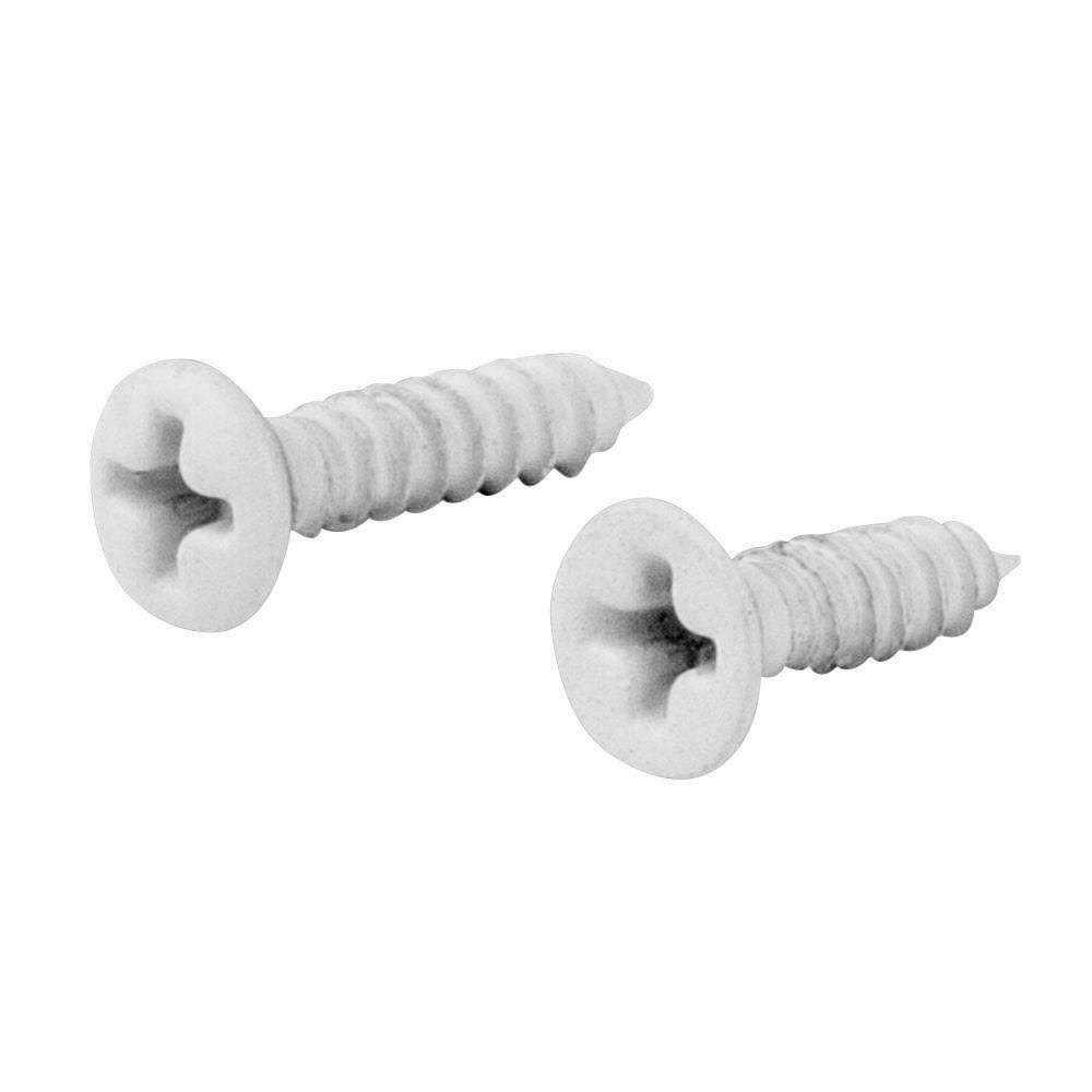 Everbilt #6 White Flat Head and Oval Head Phillips Cabinet Hinge Screws - Cheap Fitting