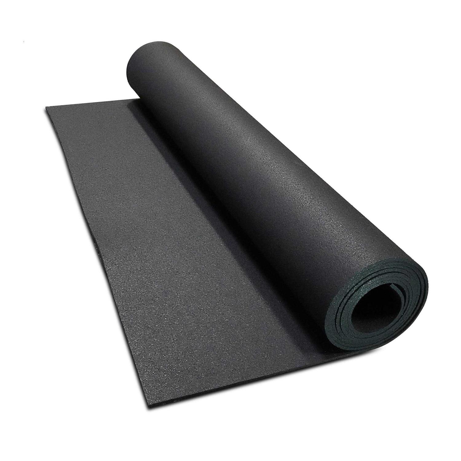 Survivor SportFloor Isometric Black 48 in. W x 120 in. L x 0.25 in. T Rubber Gym/Weight Room Flooring Rolls - Cheap Fitting