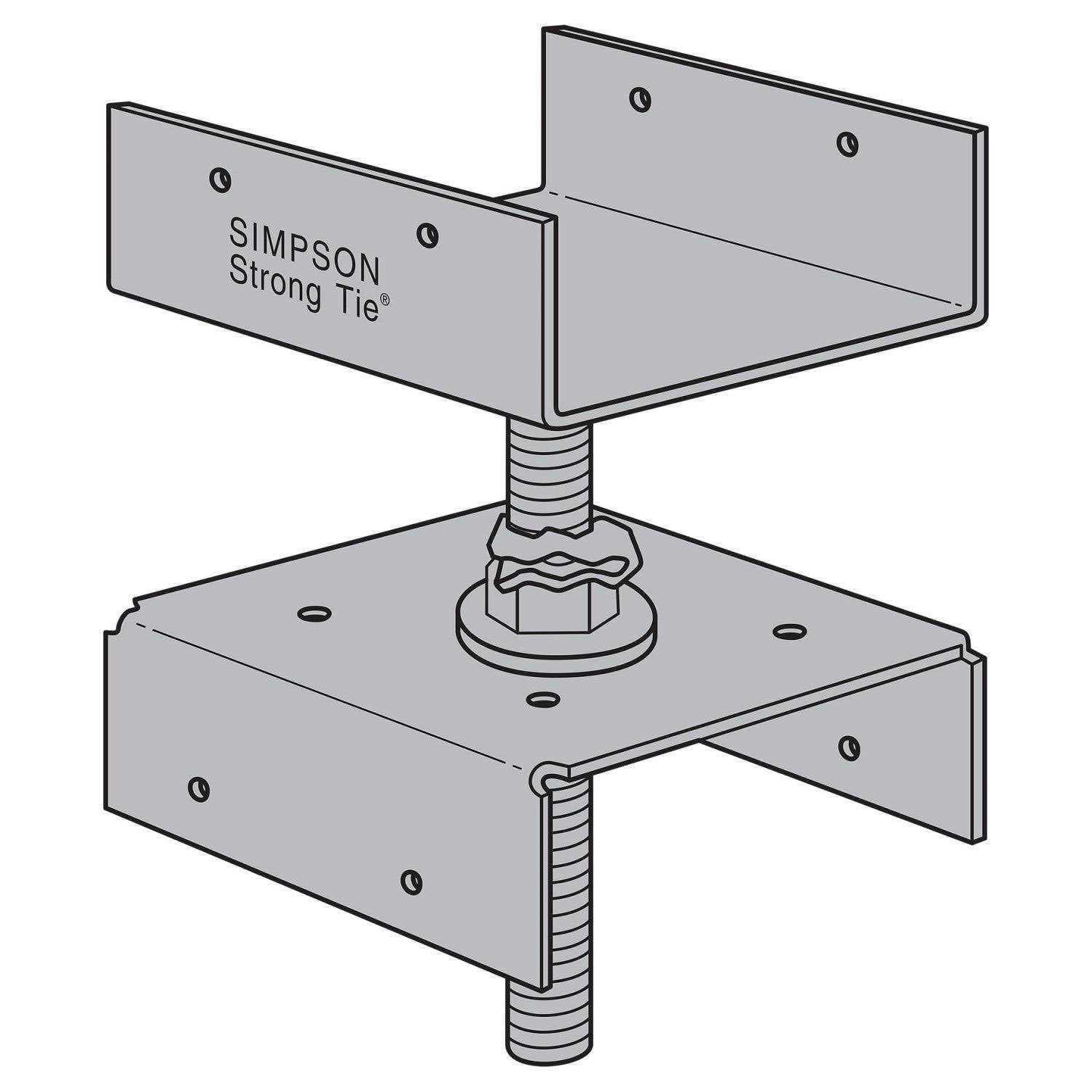Simpson Strong-Tie JP44 Jack Pier Floor Beam Leveler - Cheap Fitting