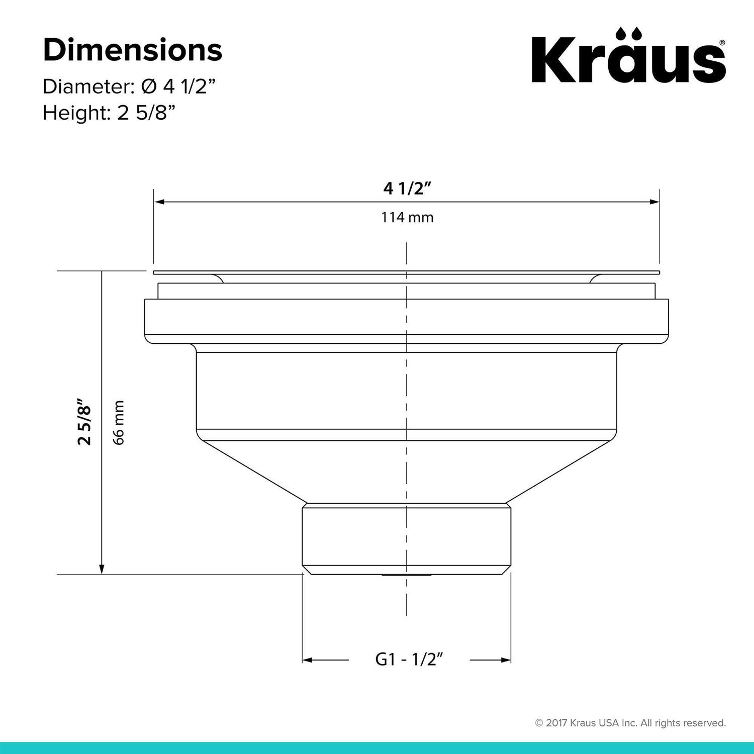 Kraus Kitchen Sink Strainer PST1-WH - Cheap Fitting