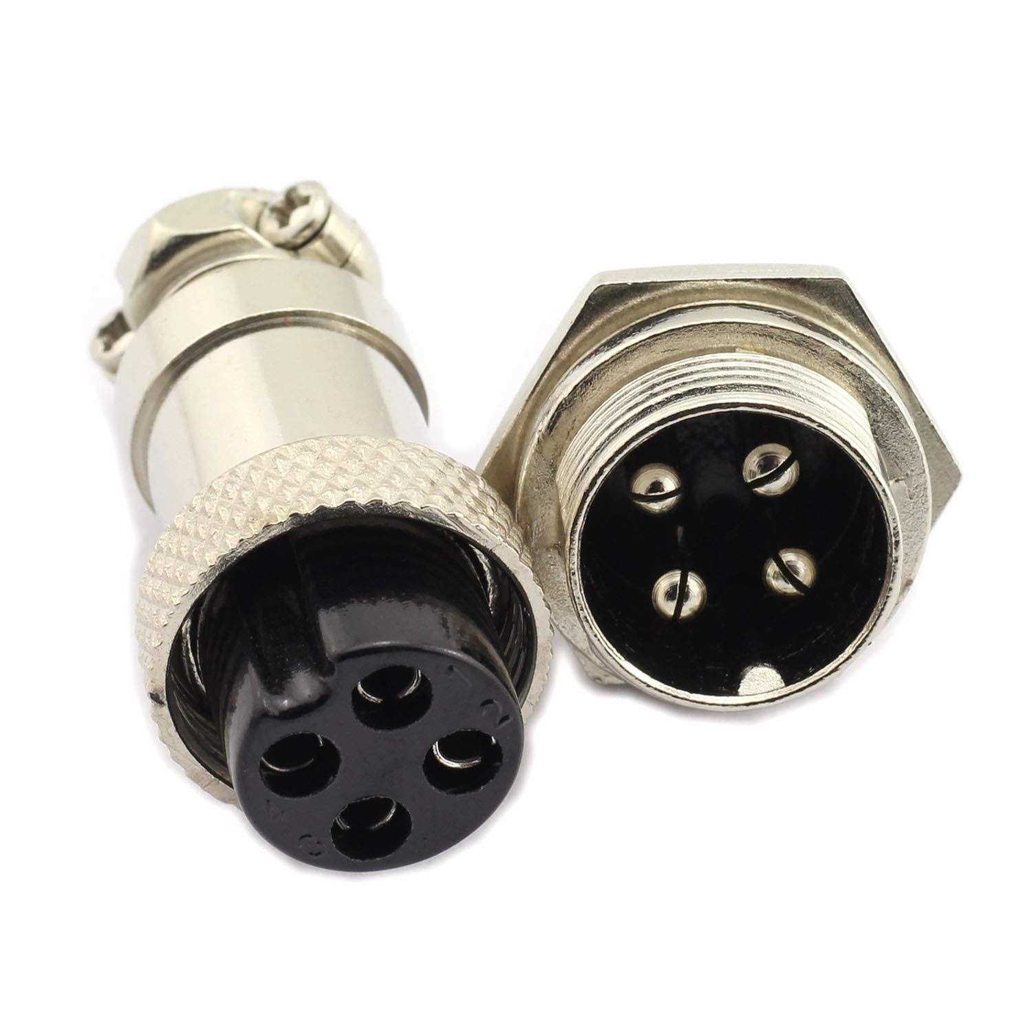 DGZZI 5Pairs GX16 4Pin Male Female Circular Aviation Connector Plug 16MM Wire Panel Metal Connector - Cheap Fitting