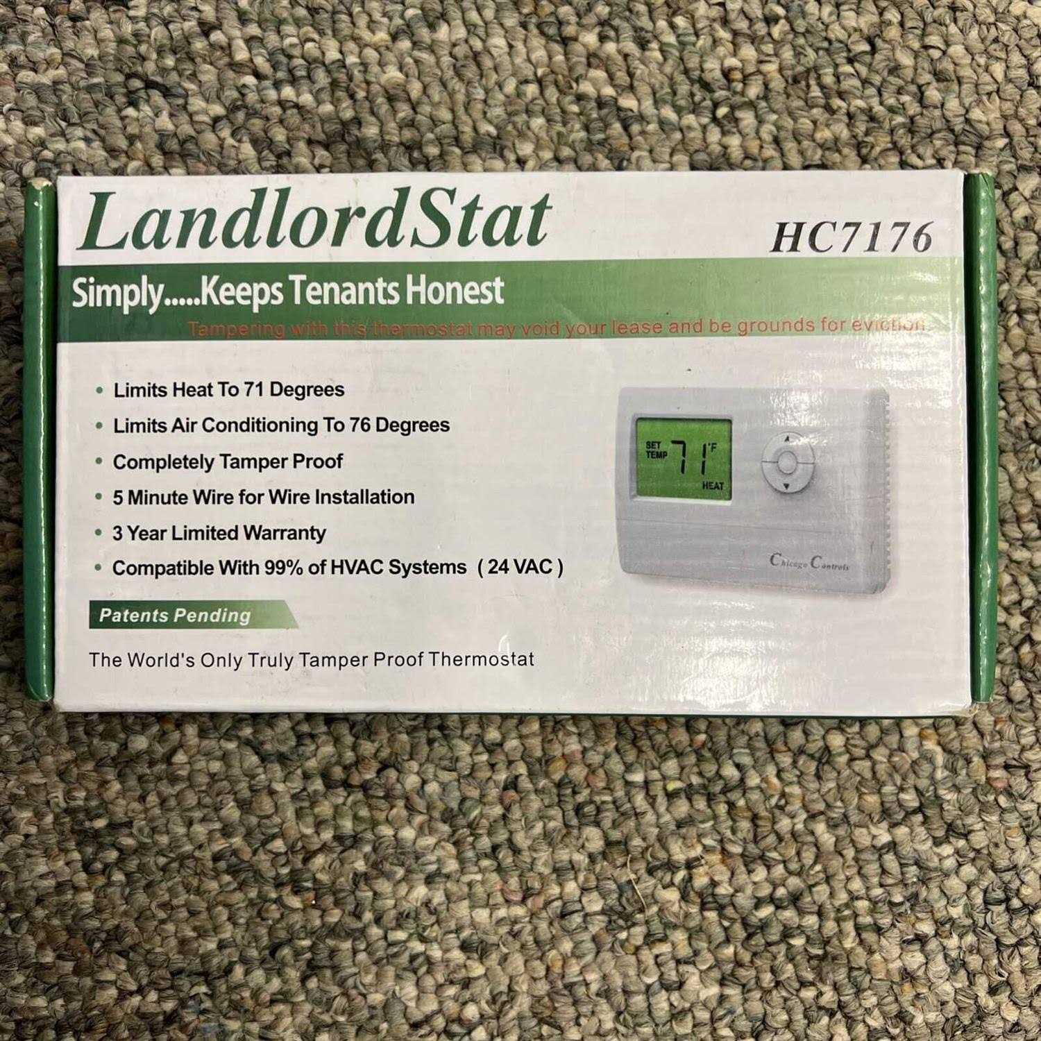 HC7176 Residential Tamper Proof Thermostat for Landlords - Cheap Fitting