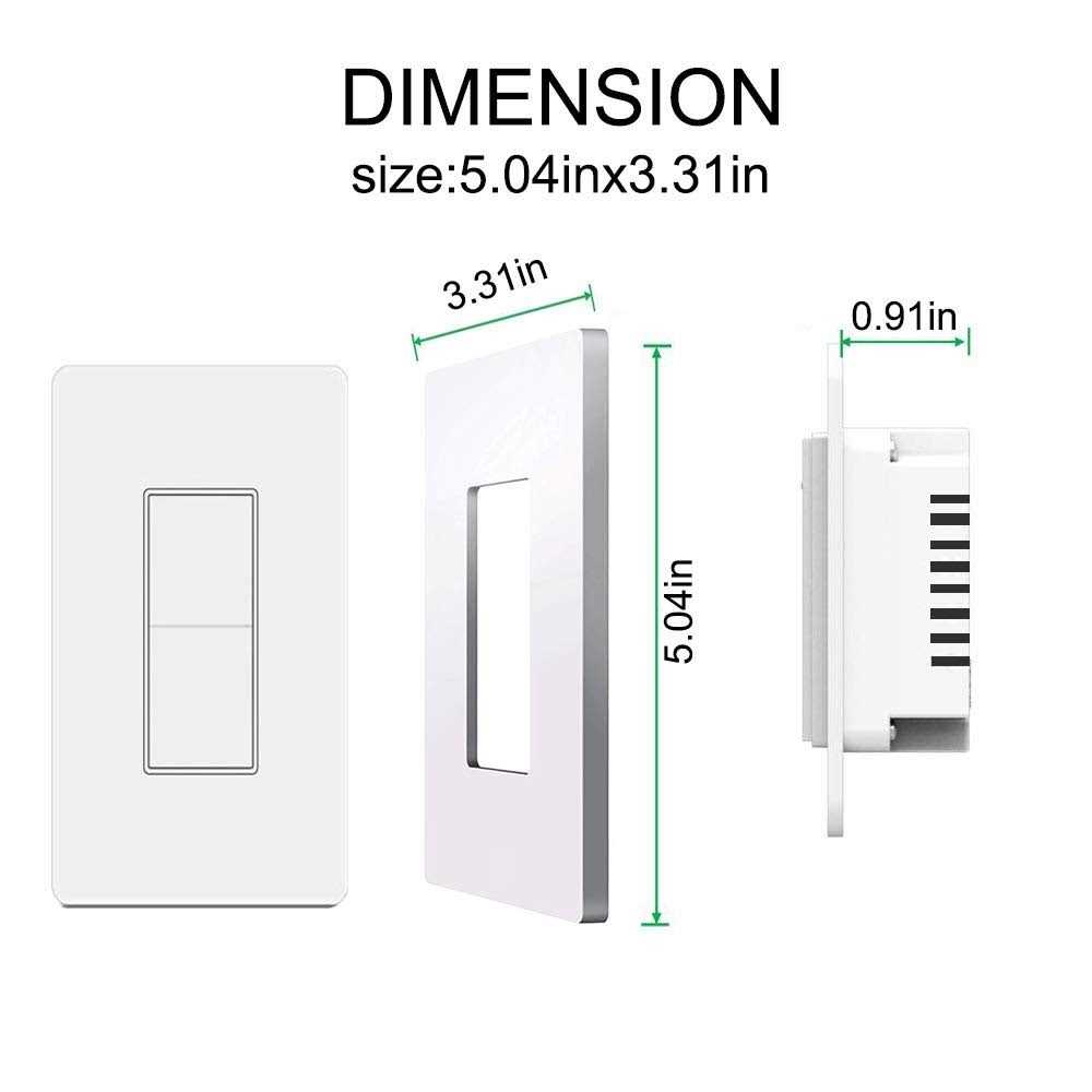 Smart Light Switch, Wifi Smart Double Switch Button, Alexa and Google Home - Cheap Fitting