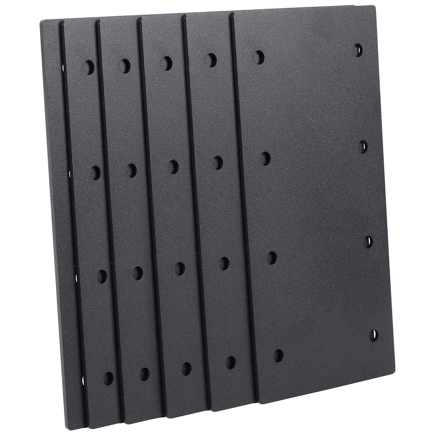 Black Flat-Straight Mending Bracket Plate Thickness 2.9mm 9¼L x 4½W Steel Joint Flat Mending Repair Tie Plate Corner for Wood Timber Connectors - Cheap Fitting