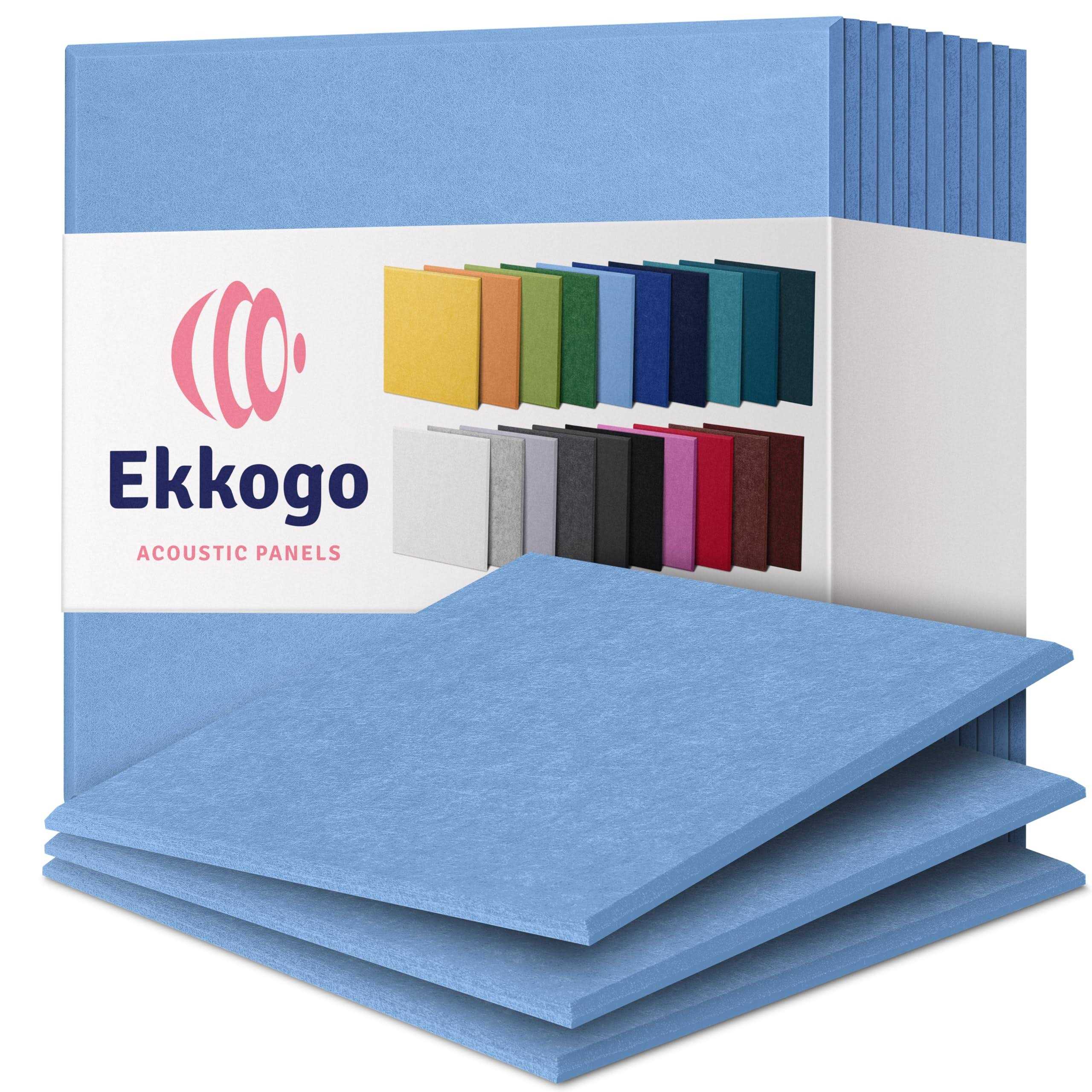 Ekkogo Acoustic Panels 12-Pack Soundproof Wall Panels 12′ X0.4” Sound Panels High Density Sound Dampening Panels - Cheap Fitting