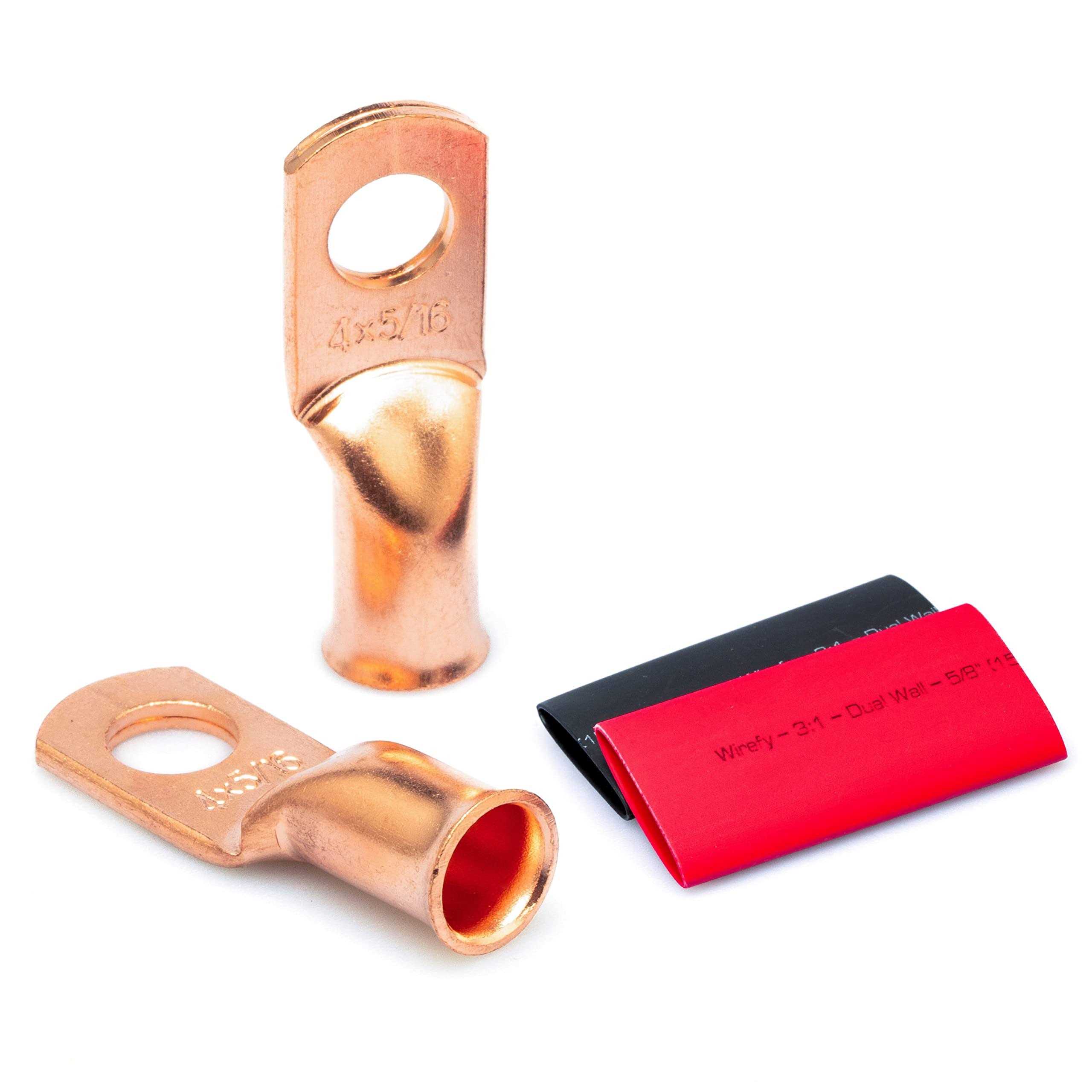 Wirefy Gauge Wire Lugs Copper Cable Lugs Battery Terminal Connectors - Cheap Fitting