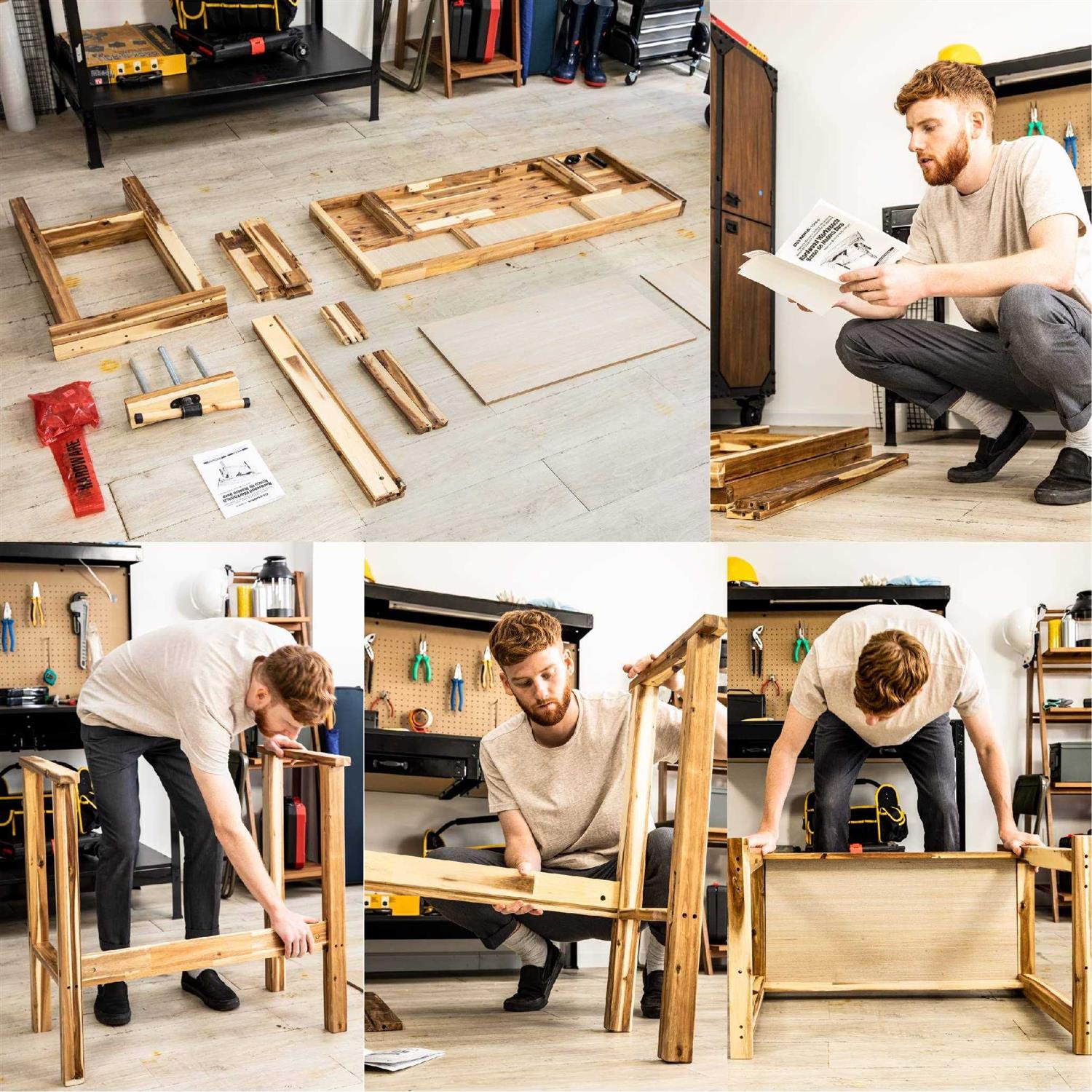 Olympia Tools 48-Inch Wood Workbench 330 lbs Weight Capacity Wooden Workbench for Garage, Workshop and Home - Cheap Fitting