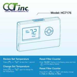 HC7176 Residential Tamper Proof Thermostat for Landlords - Cheap Fitting