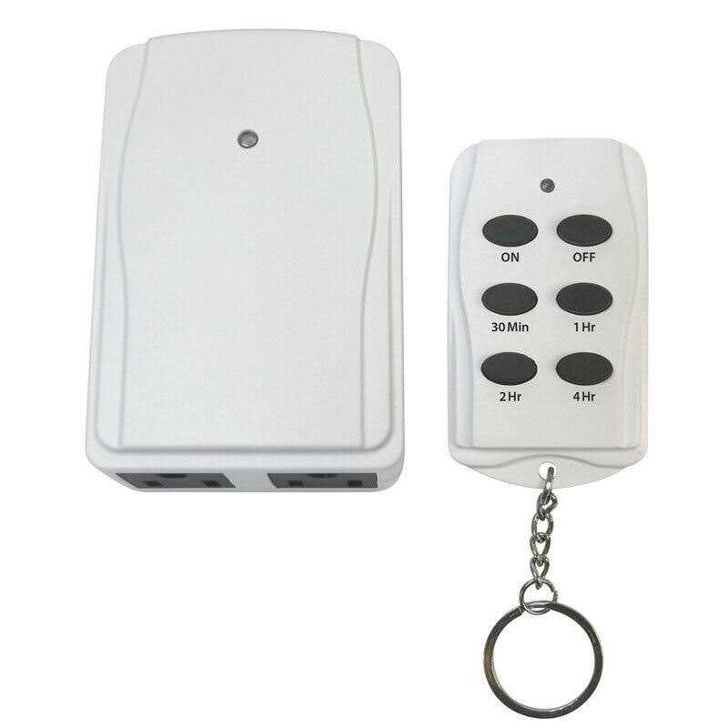 Prime Indoor Timer with Remote Control and Grounded Outlets White TNRCCD21-RC - Cheap Fitting