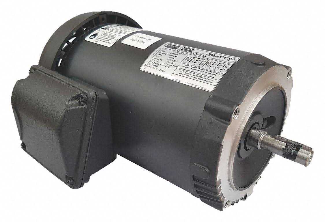 Dayton 3-Phase General Purpose Motor 1 Hp 56C Frame 48ZK02 - Cheap Fitting