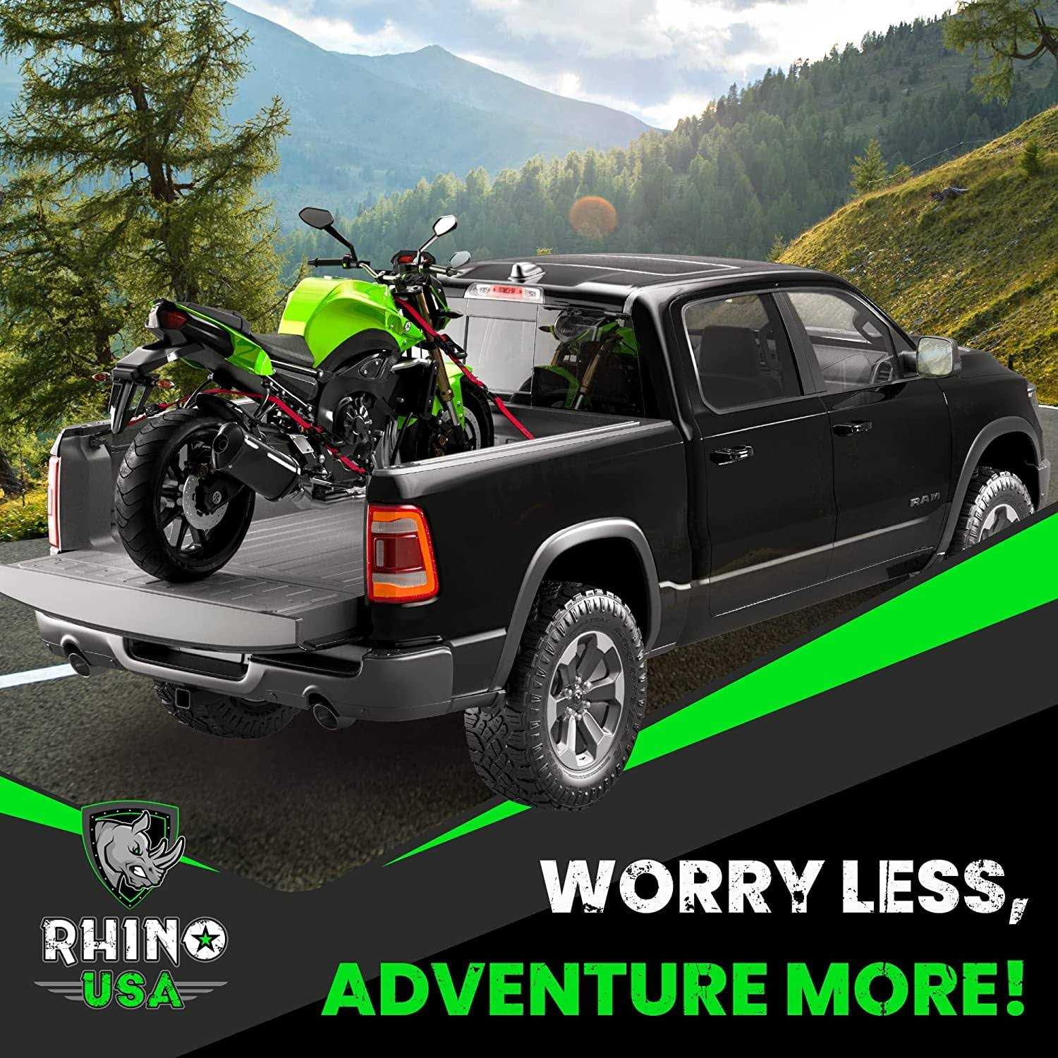 Rhino USA 1.6 inch x 8′ HD Ratchet Tie-Down Set - Cheap Fitting