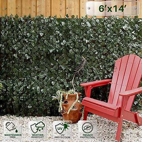 Patio Paradise Faux Ivy Privacy Fence Screen with Mesh Back-Artificial Leaf Vine Hedge Outdoor Decor-Garden Backyard Decoration Panels - Cheap Fitting