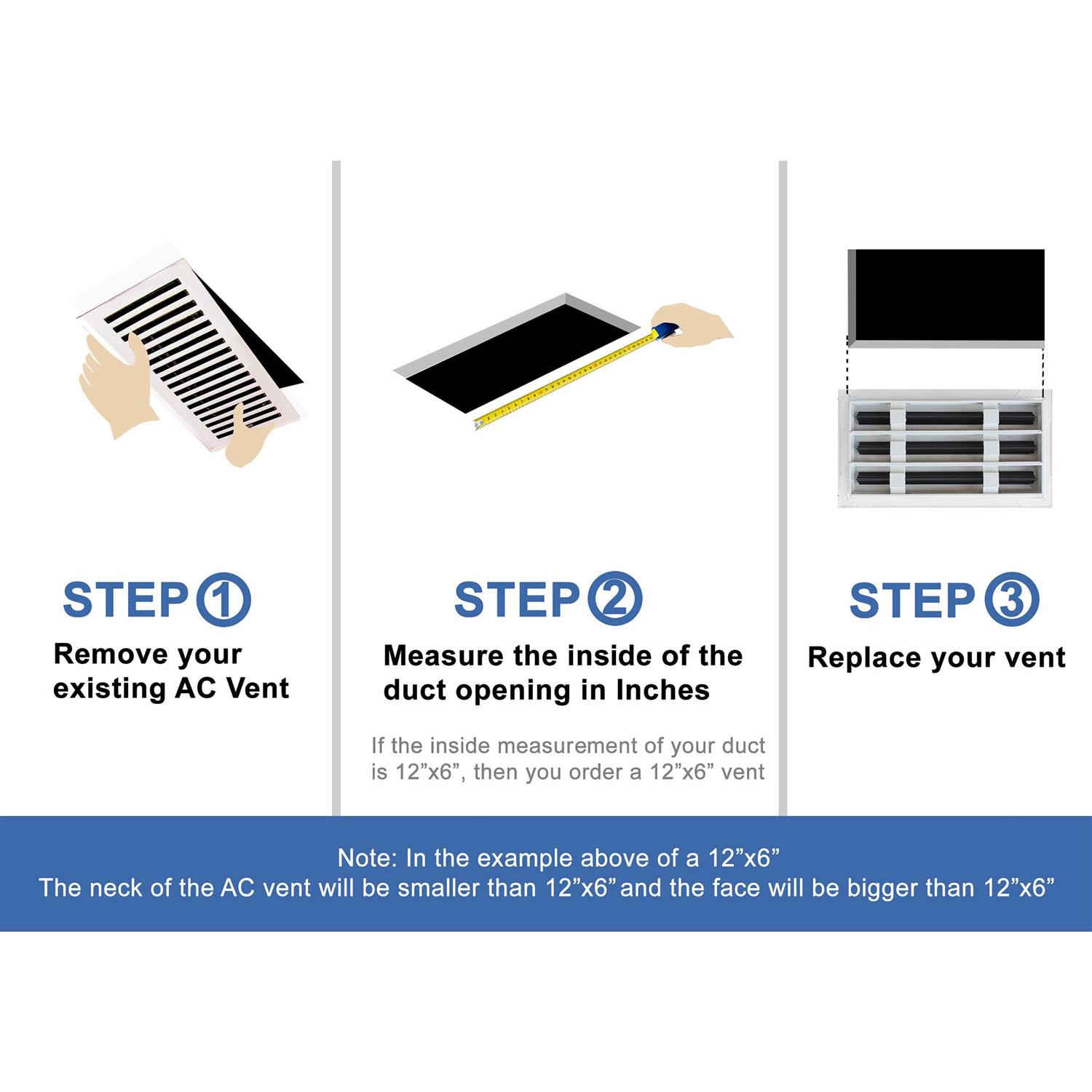 BUILDMART Modern AC Vent Cover Decorative White Air Vent - Cheap Fitting