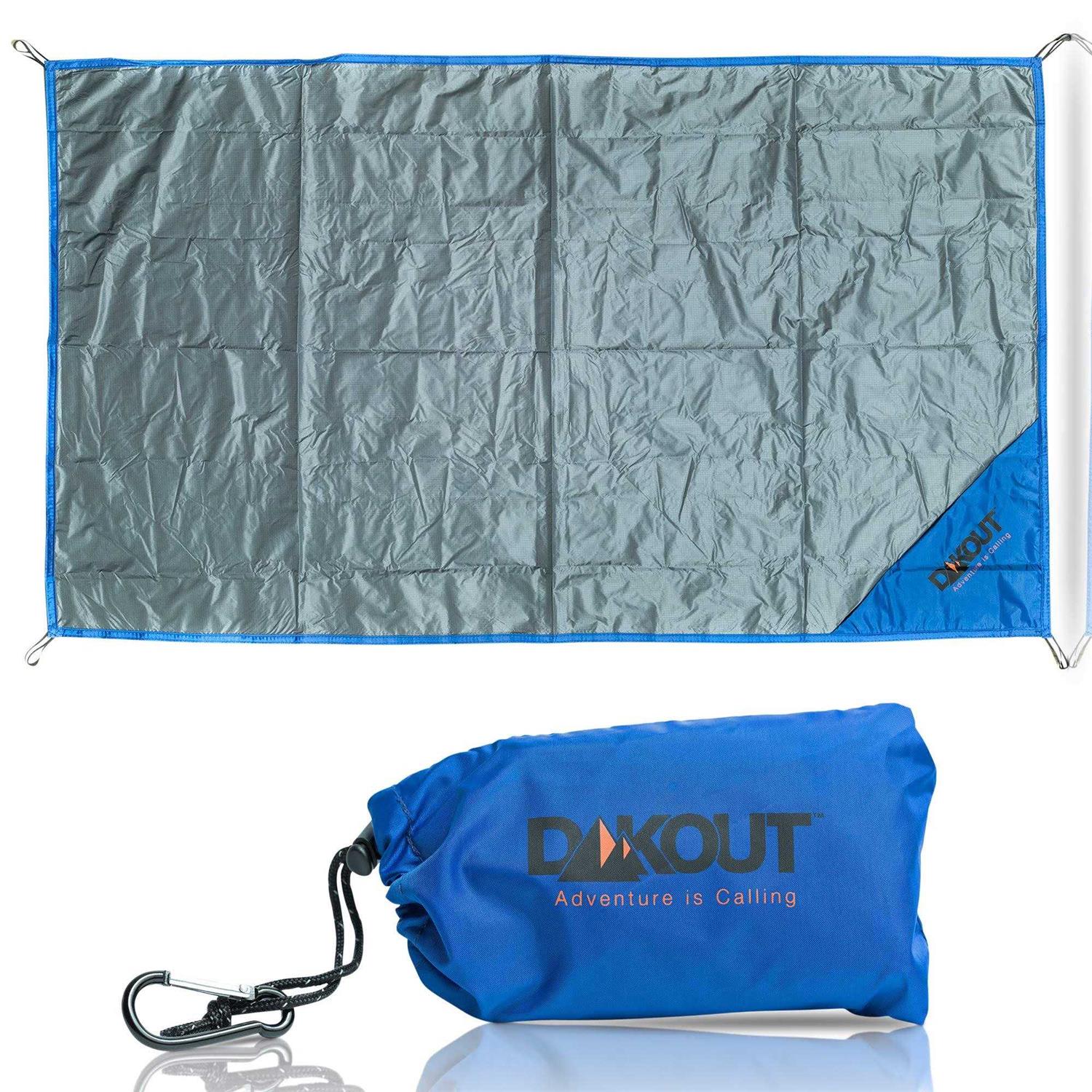 Ultralight Backpacking Tarp Ground Cloth 27.5 x 48 Inches Waterproof Mini Pocket Blanket Compact Packable Groundsheet Hiking Gear For Two Pouch And C - Cheap Fitting