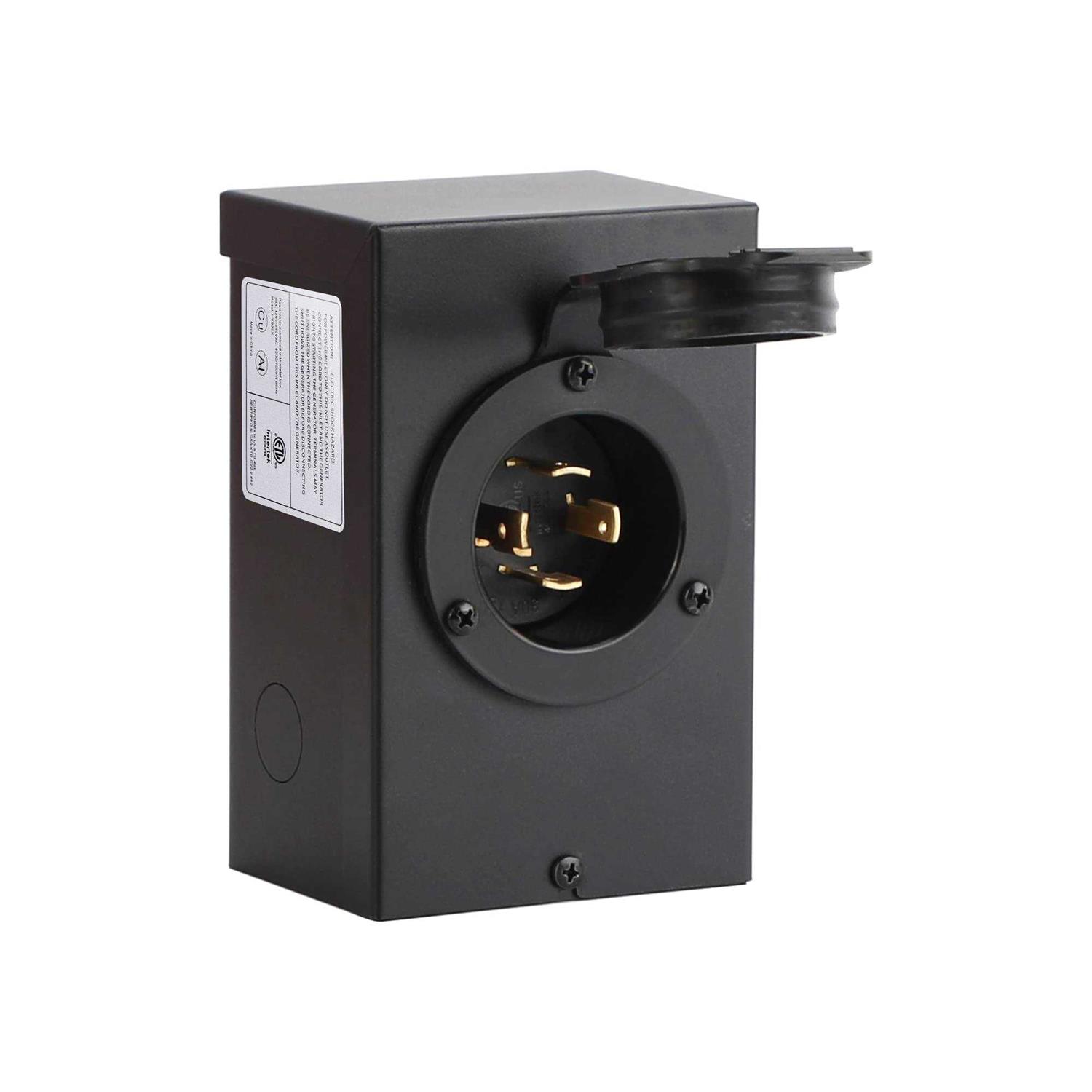 Generator Power Inlet Box 30 Amp Generator Transfer Switch NEMA L14-30P - Cheap Fitting