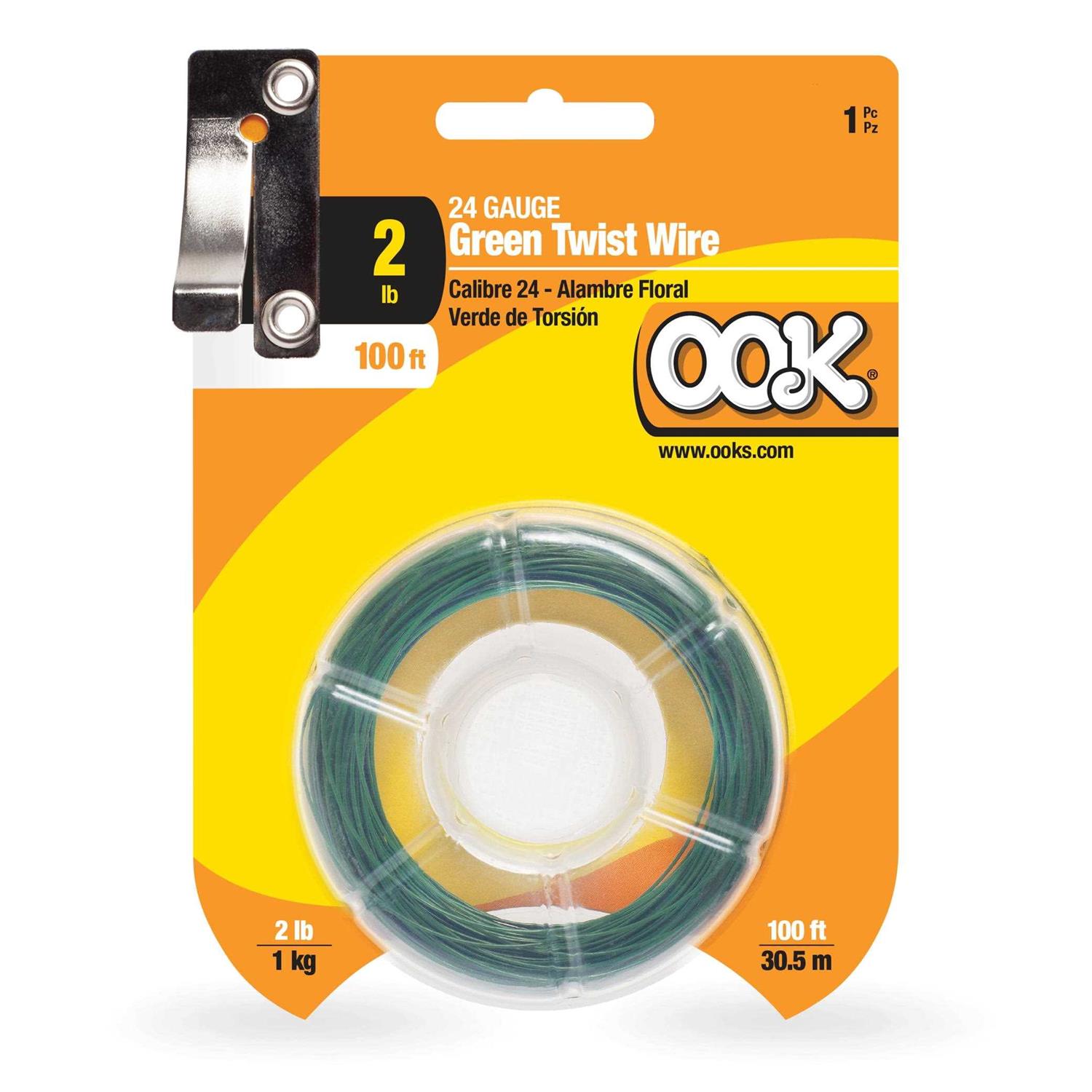 Ook 100′ Green Twist Wire - Cheap Fitting
