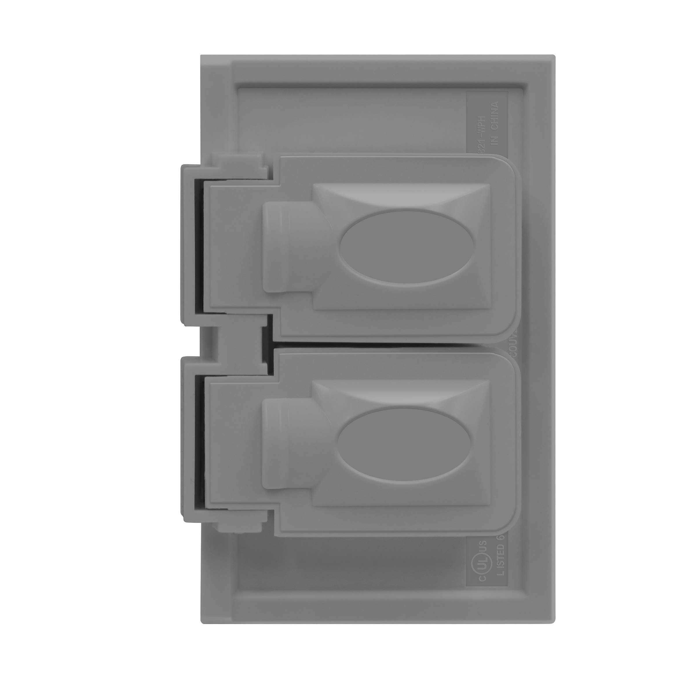 Enerlites Horizontal Duplex Outdoor Outlet Cover Weatherproof Wall Plate - Cheap Fitting