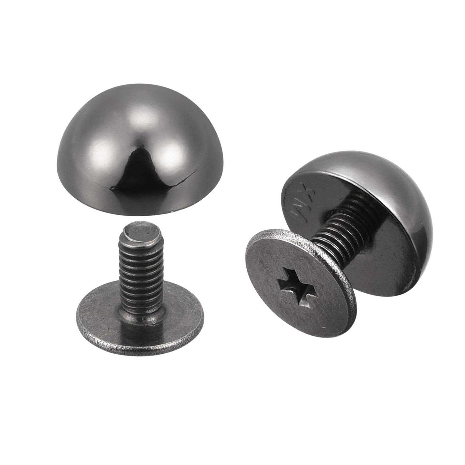 Uxcell Screw Back Rivets Hollow Round Head Leather Studs - Cheap Fitting