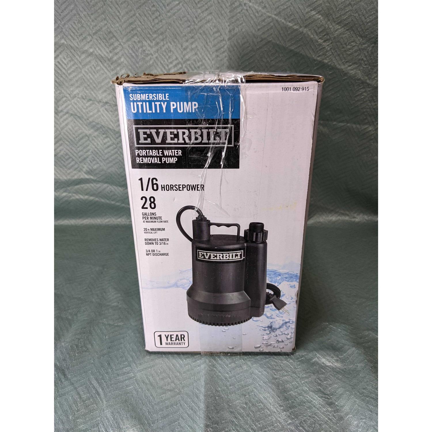 Everbilt 1/6 HP Plastic Submersible Utility Pump SUP54-HD - Cheap Fitting