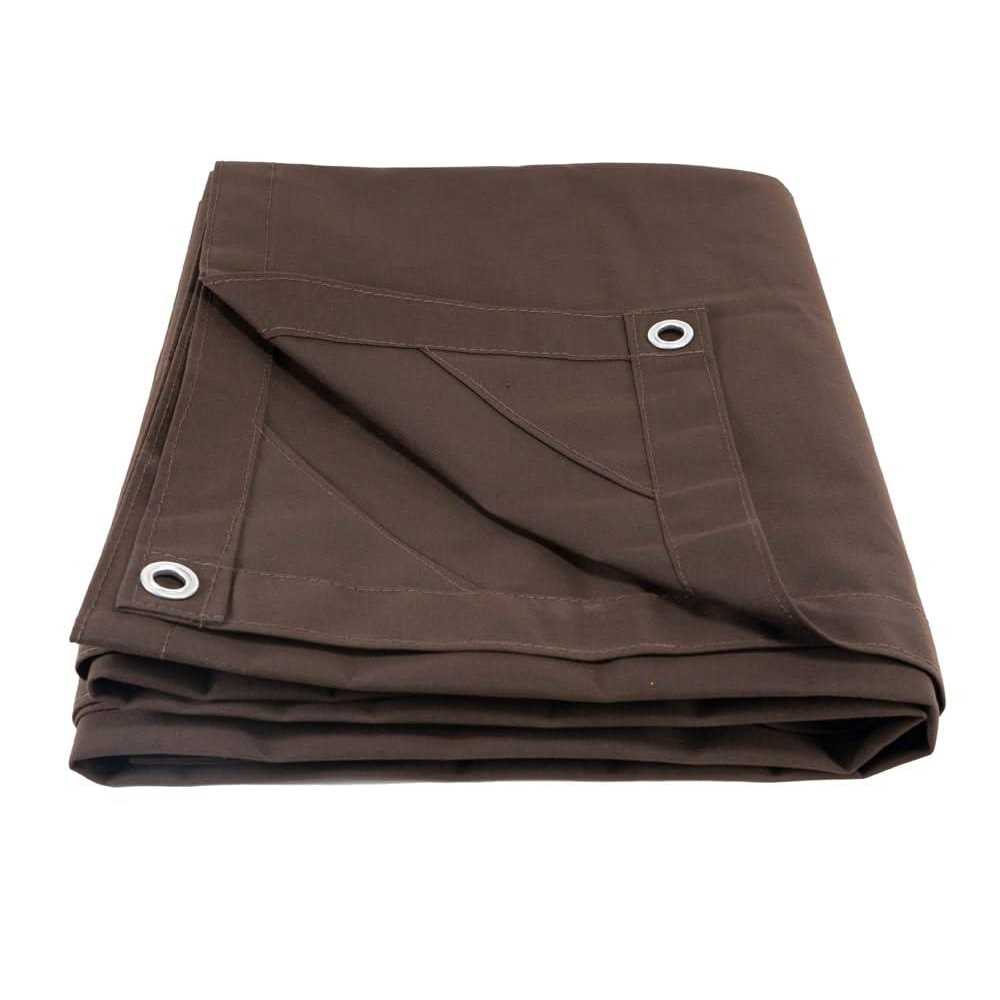 Mytee Products 12′ Dark Brown Canvas Tarp 12oz - Cheap Fitting