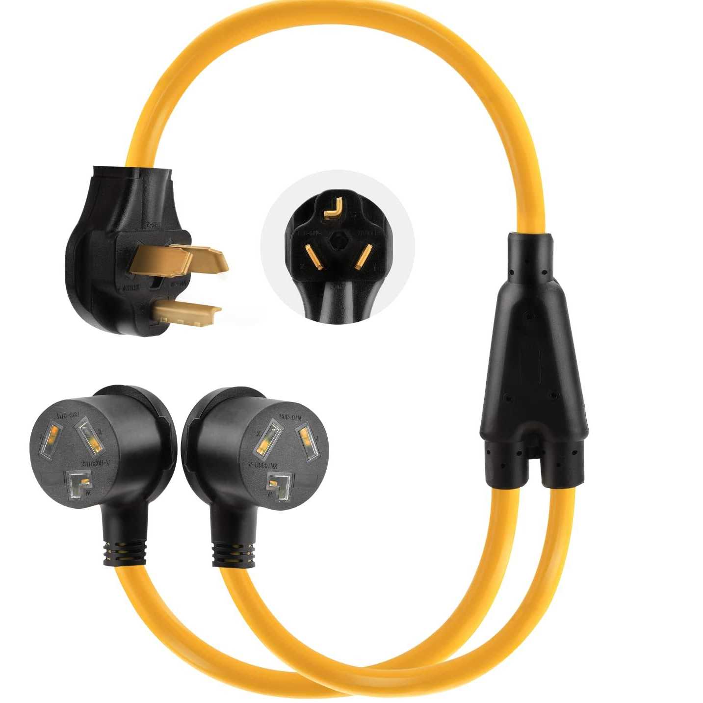 Toven 3 Prong Dryer Y Splitter 3 Ft L-Prong Nema 10-30P Male To 2 X - Cheap Fitting