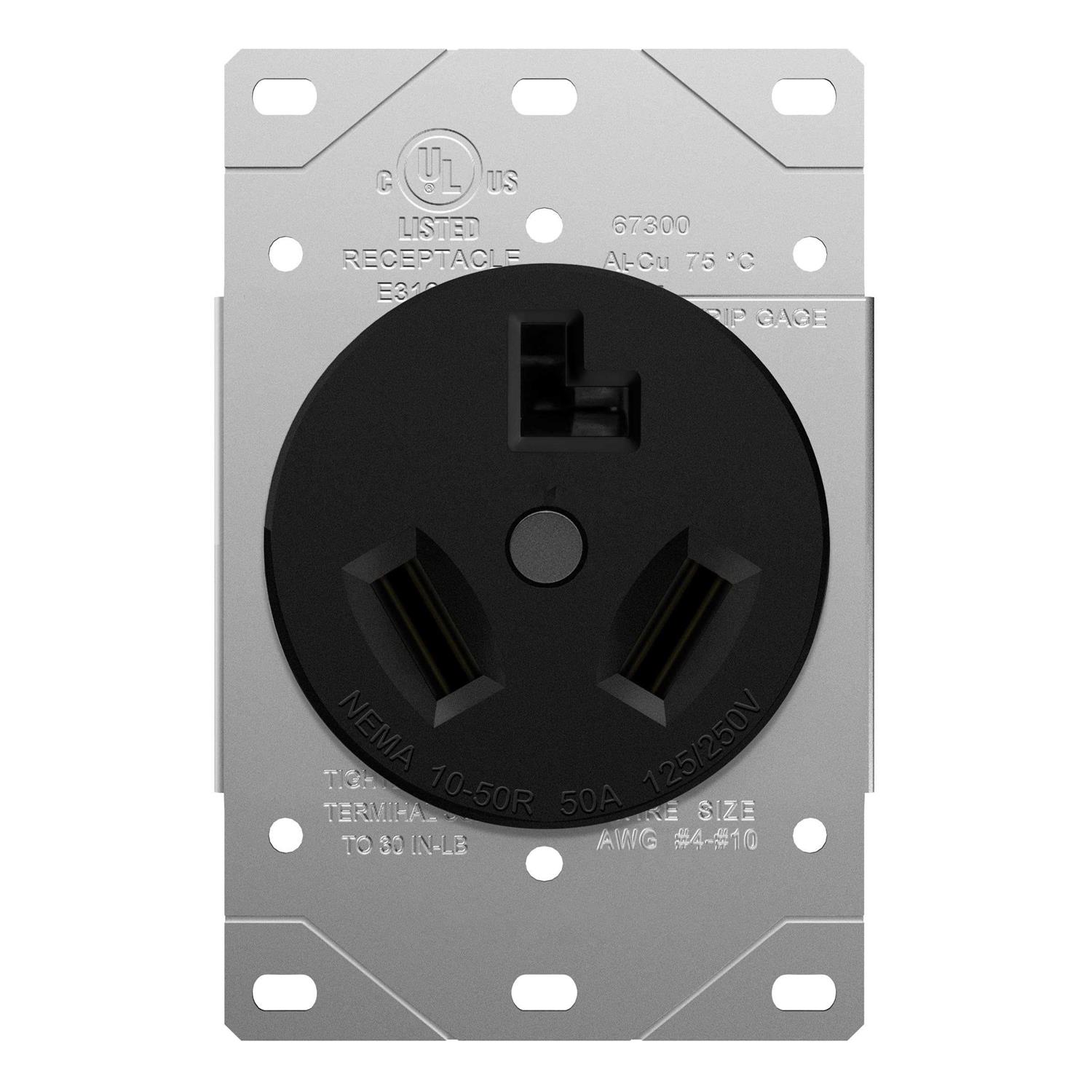 Enerlites 30A Dryer Receptacle Outlet for Electric Dryers NEMA 10-30R 67300-BK - Cheap Fitting