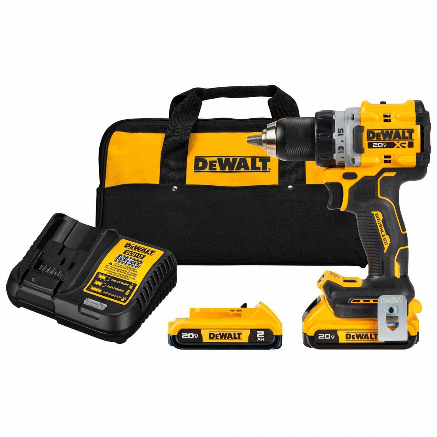 DEWALT 20V MAX* XR Brushless Cordless 1/2 in. Drill/Driver Kit DCD800D2 - Cheap Fitting