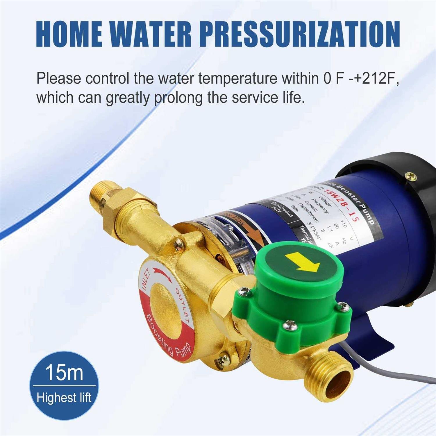 120W Home Water Pressure Booster Pump with Automatic Water Flow Switch - Cheap Fitting