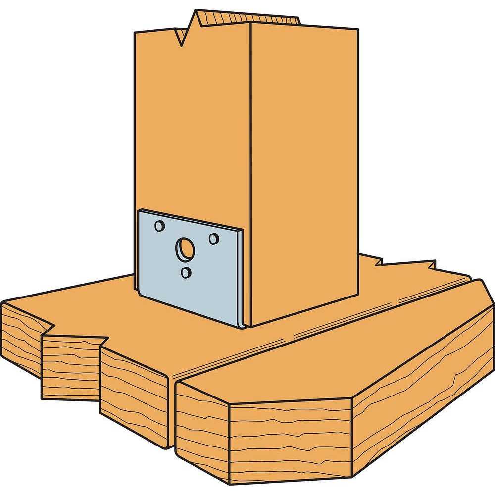 Simpson Strong-Tie Zmax Steel Post Base BC40Z - Cheap Fitting