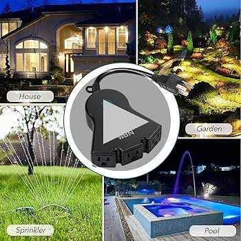 Hbn Outdoor Smart Plug, Wi-Fi Heavy Duty Outlet with 3 Independent Outlets, Compatible with Alexa and Google Assistant - Cheap Fitting