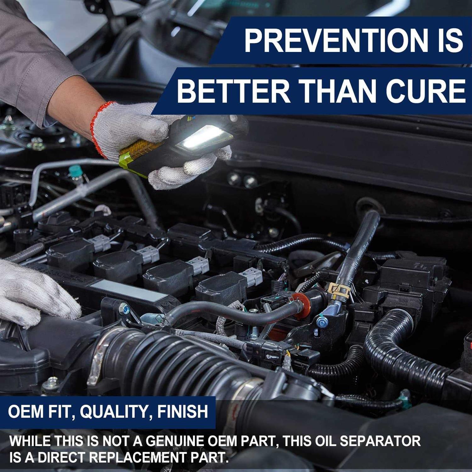 PCV Crankcase Vent Valve Breather Hose Kit Oil Separator Compatible with A3 A4 A5 Q5 TT VW Beetle CC Jetta Passat Seat Skoda Replaces 06H103495 - Cheap Fitting